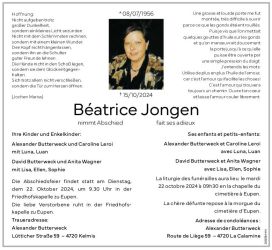 Jongen Beatrice Anzeige