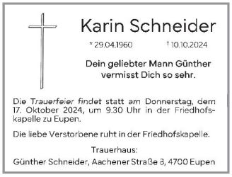 Schneider Karin Anzeige