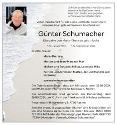 Schumacher Guenter Anzeige