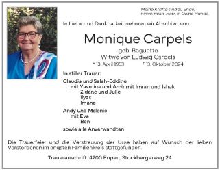 Carpels Monique Anzeige