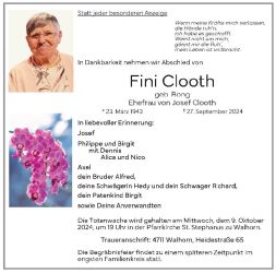 Clooth-Bong Fini Anzeige