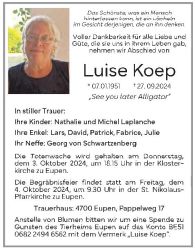 Koep Luise Anzeige